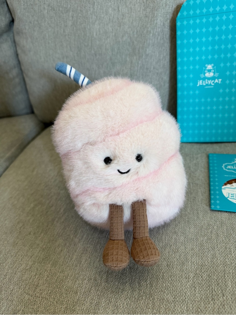 Jellycat Jellyfest Amuseables Kathrin Candy Floss Enamel Pin & Sticker